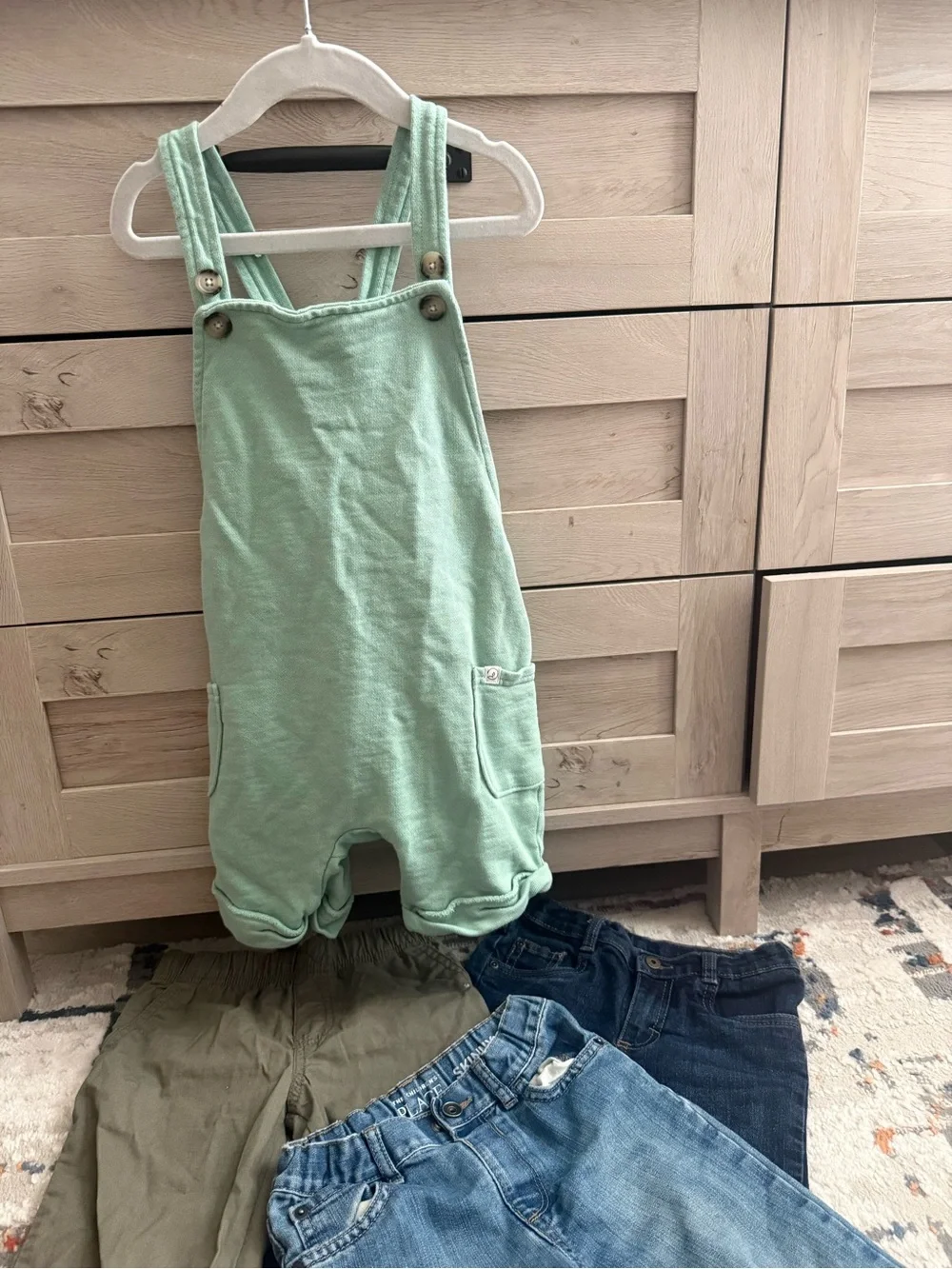 Wrangler Mint Green Kids Overalls